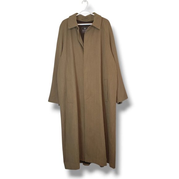 Vintage 90s Burberrys Prorsum Wool Long Overcoat Brown Size 42L - Picture 1 of 8